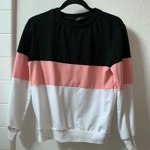 shein color block sweater